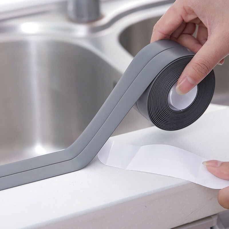 Cinta de sellado para ventanas y baño, adhesivo de Pvc impermeable para pared, costura autoadhesiva, sellador de esquina de inodoro, 3,2 m x 22mm
