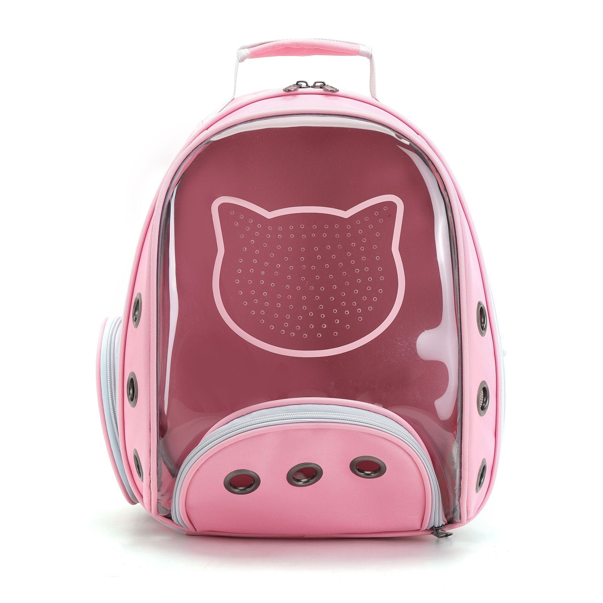 Mochila con ventana para transportar mascotas, bolsa de viaje portátil y transpirable para exteriores, cápsula espacial transparente para gatos y perros