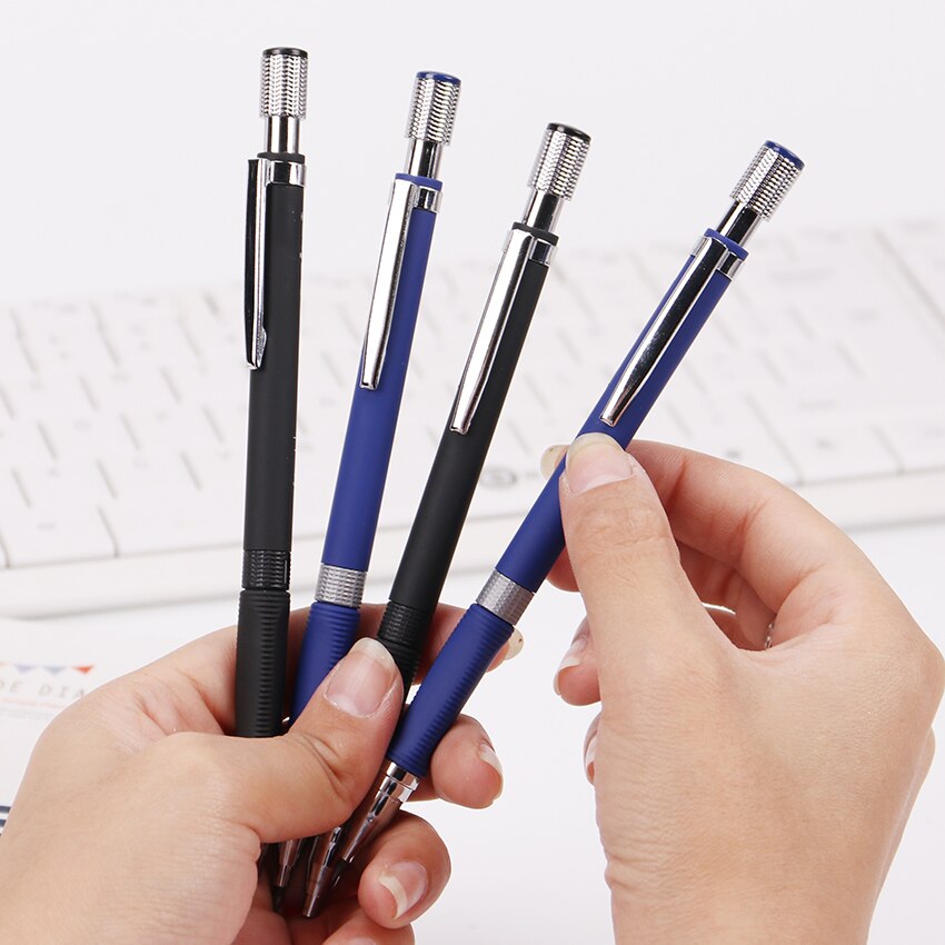 2.0mm Mechanical Pencil Black Lead Holder Mechanical Drafting Drawing Pencil for School and Office Stationery