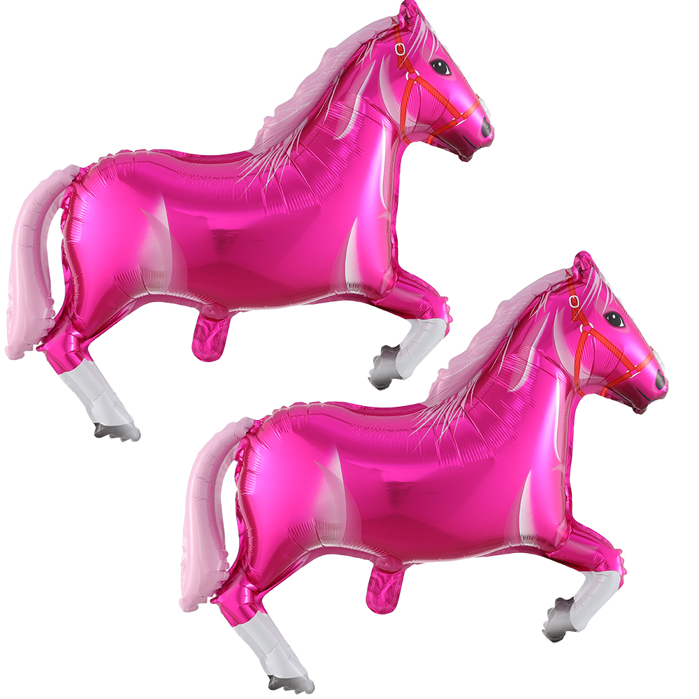 1/2pcs Large Black White Horse Balloon Aluminum Foil Horse-Shaped Balloons Cowboy Birthday Party Decoration Baby Shower Supplies: Fluorescence Yellow