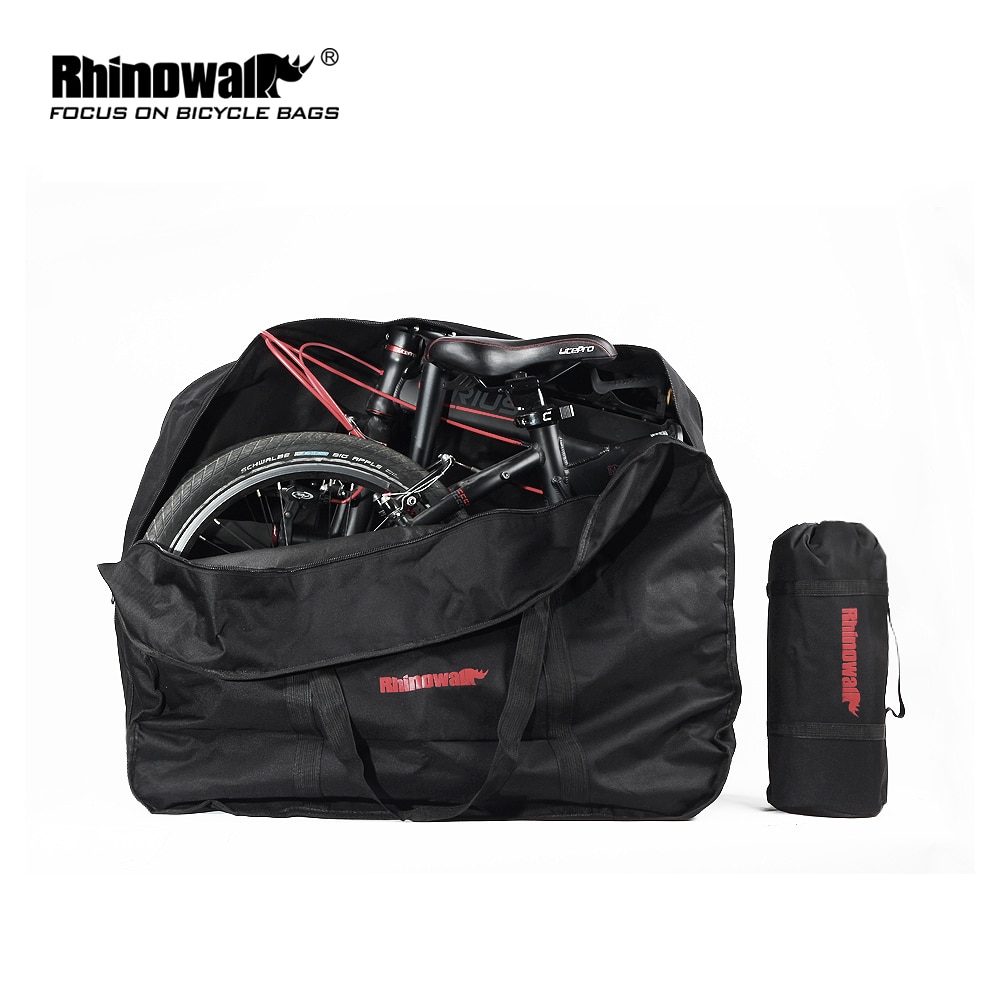 Rinocalk 14-20 pollici borsa da trasporto pieghevole per bici pieghevole borsa da trasporto pieghevole per biciclette accessori per bici portatili impermeabili