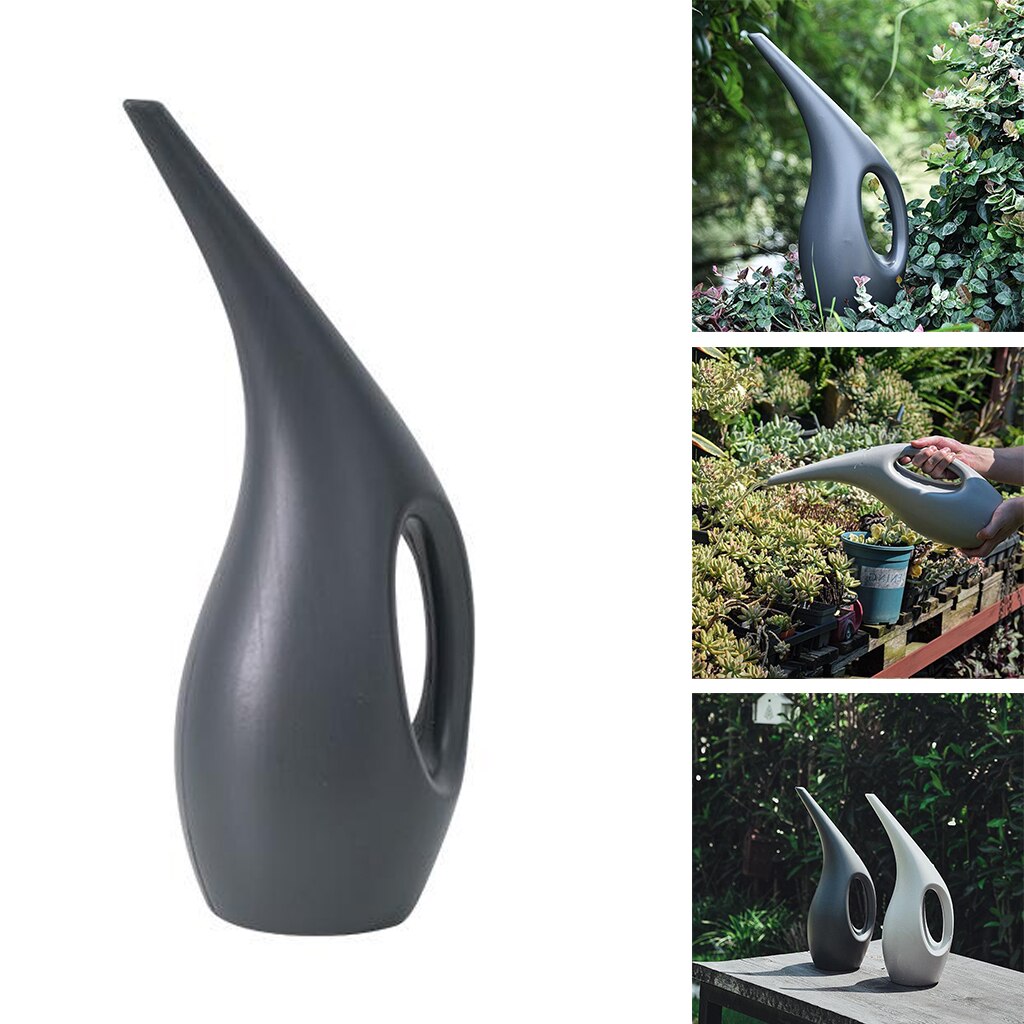 Regadera de jardinería de pico largo, 1,5 2,5 L, para regar plantas de flores, plantas en macetas para interiores y hogares, plantas colgantes, jardines al aire libre: Borgoña
