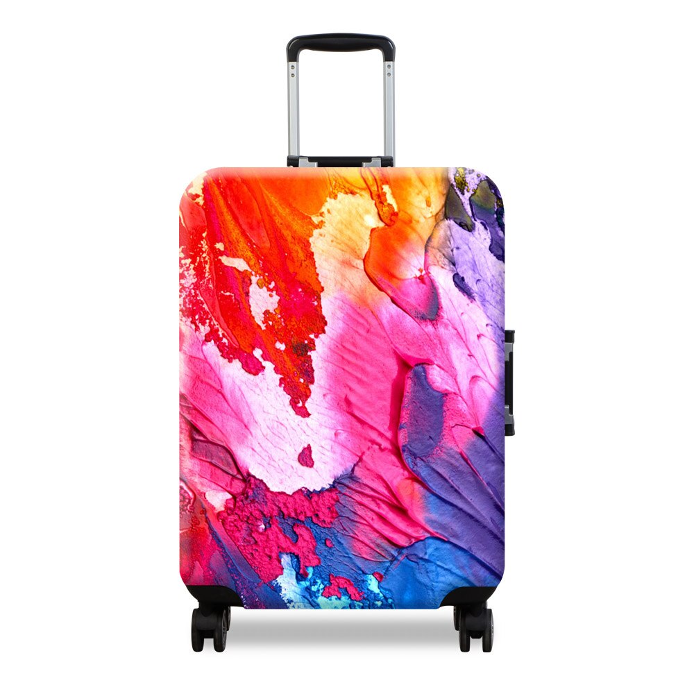 Elastic Luggage Protective Covers DustProof case for suitcase 18-32 inch travel accessories Color graffiti baggage cover XL