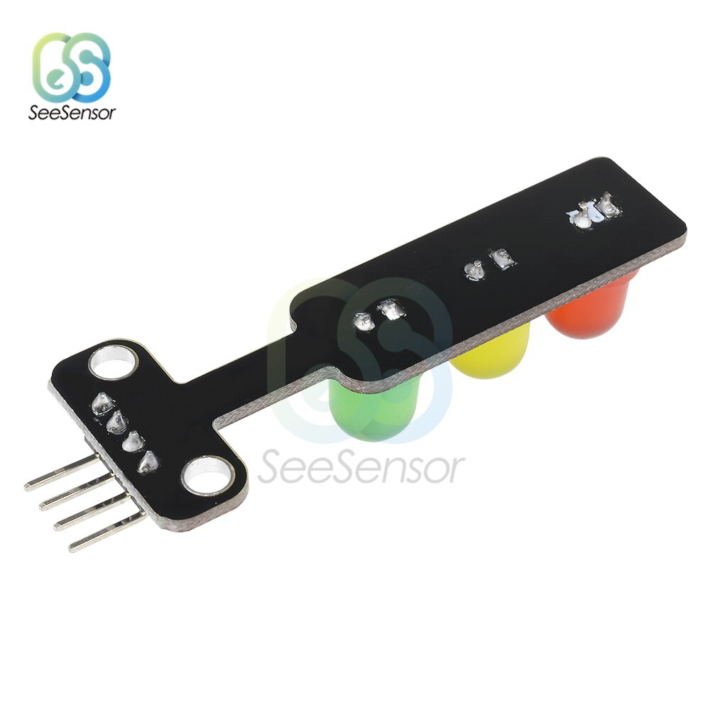5Pcs Mini 5V Traffic Light LED Display Module for Arduino Red Yellow Green 5mm LED RGB Traffic Light