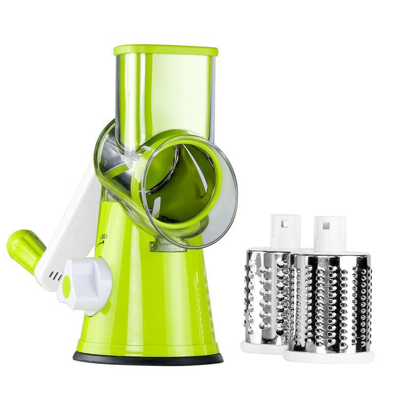 Food Processor Blender Vegetable Cutter Round Mandoline Slicer Potato Carrot Grater Slicer Chopper Blades Kitchen Tool: Green
