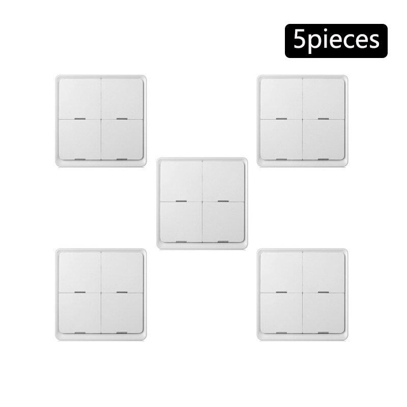 Tuya Smart Life ZigBee-Panel de 4 vías inalámbrico inteligente, Panel de automatización, botón de escena, cambio de trabajo, con aplicación Tuya Zigbee Gateway