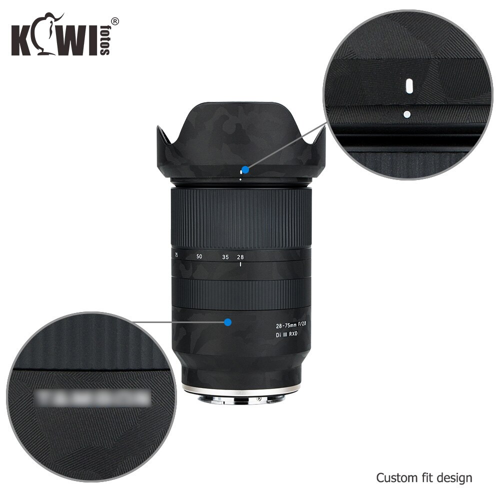 Anti-Scratch Lens Cover Film For Tamron 28-75mm f/2.8 Di III RXD A036 Lens &amp; Lens Hood Anti-Slide Skin 3M Sticker Shadow Black