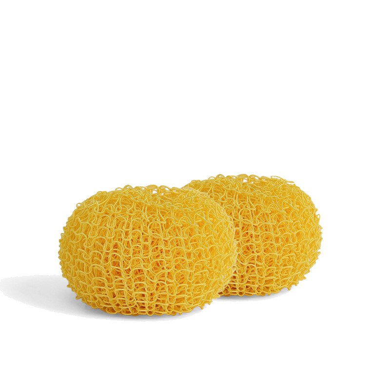 Nano piłka stalowa szczotka druciana piłka sprzątanie kuchni zmywanie naczyń wełna stalowa podkładka robić czyszczenia kolorowy uchwyt robić szorowania: żółty Brush piłka