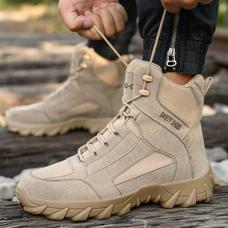 Tarn-Sicherheitsstiefel für Männer und Frauen, unzerstörbare Arbeitsschuhe, Klettern, Stahlkappe, Schutzstiefel, pannensichere Sicherheitsschuhe