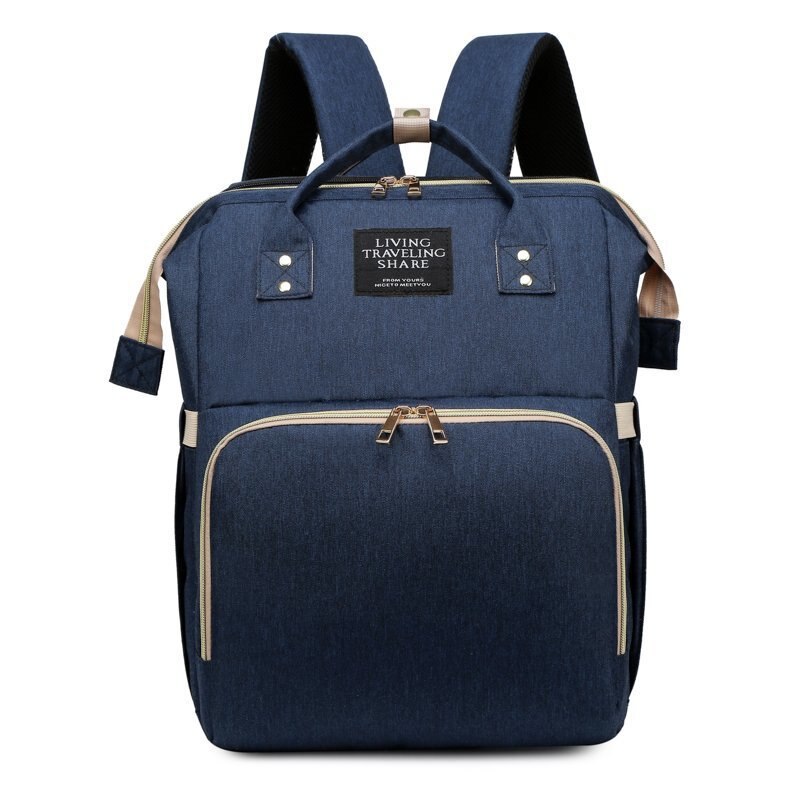 Kreuz Grenze Neue Stil Falten Können Pyjama Windel Tasche Multi-funktionale MOTHER&#39;S Tasche Mommy Tasche Fütterung Flasche Rucksack Aiaper backpa: Blue