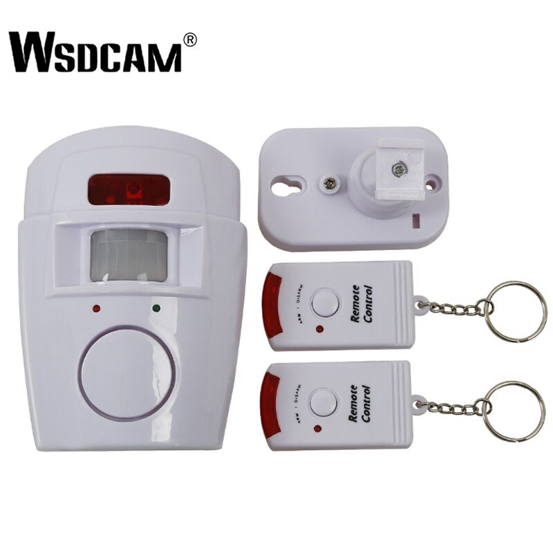 Wsdcam Motion Sensor Alarm Wireless Home Garage Caravan 2 Afstandsbedieningen Security Pir Motion Detectoren Voor Thuis Caravans