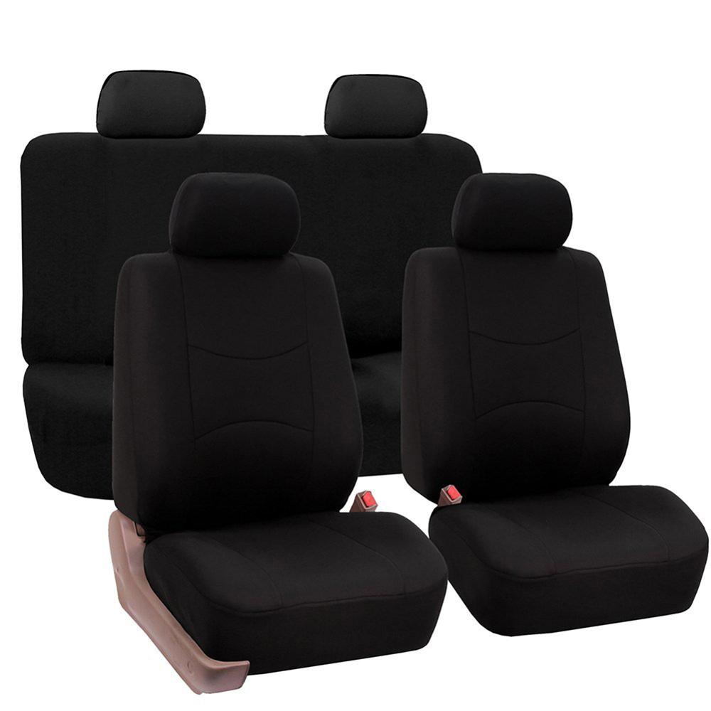 9 Stuks Automobiles Stoelhoezen Volledige Auto Bekleding Universele Fit Interieur Accessoires Doek Art Car Seat Protector Auto-styling: Black