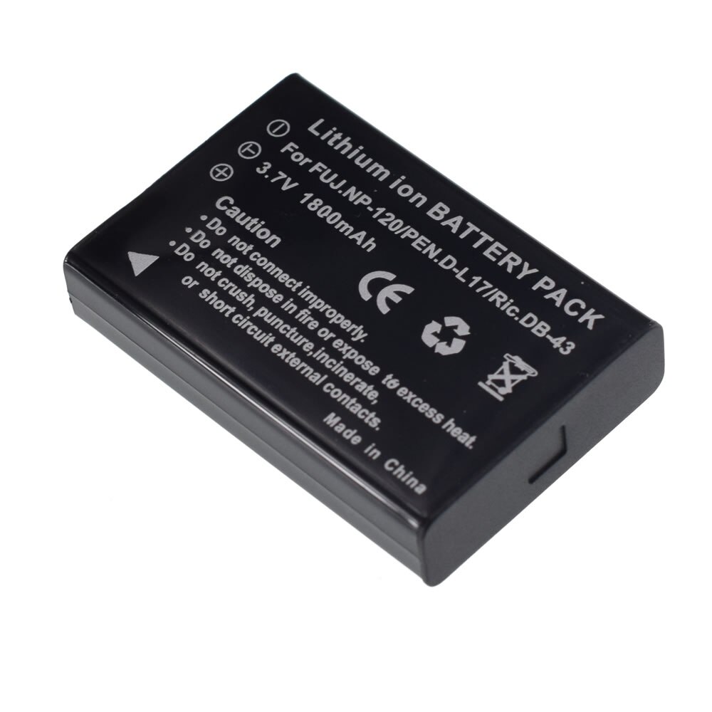 Batterie 2x NP-120 NP120 FNP120 DL17 D-Li7 DB-43 BP-1500s, chargeur mural AC, prise de voiture, pour Fuji Fujifilm F10 F11 M603 Zoom Pentax