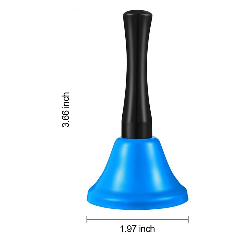 24Pcs Steel Hand Bell Call Service Hand Bells Colorful Note Handbell with Black Wooden Handles for School Dinner Calling