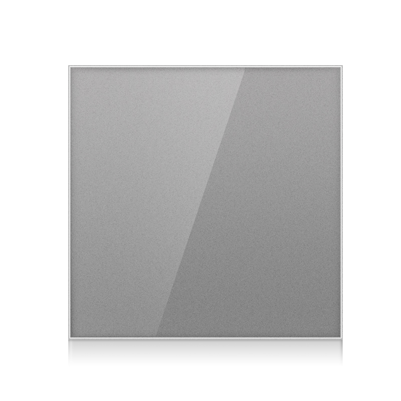 blank cover plate with installation iron plate 86mm*86mm black and white gold gray tempered glass switch socket panel white boar: Type 19