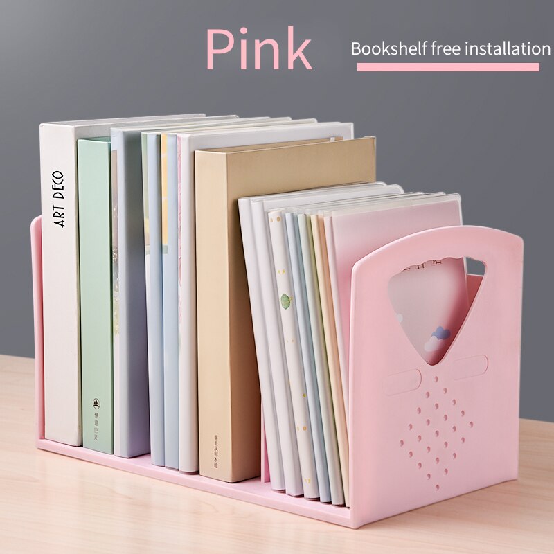 drawer book storage box student file organizer dormitory desktop debris rack book holder bookends office accessories: Simple style B