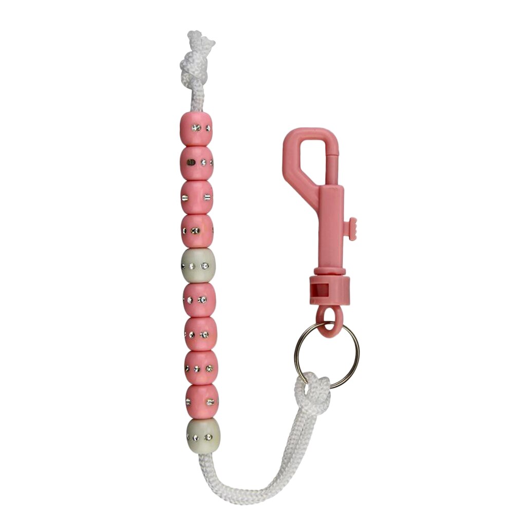 Plastic Golf Beads Stroke Shot Score Counter Keeper with Clip -Pink/White Golf Stroke Bead Score Counter