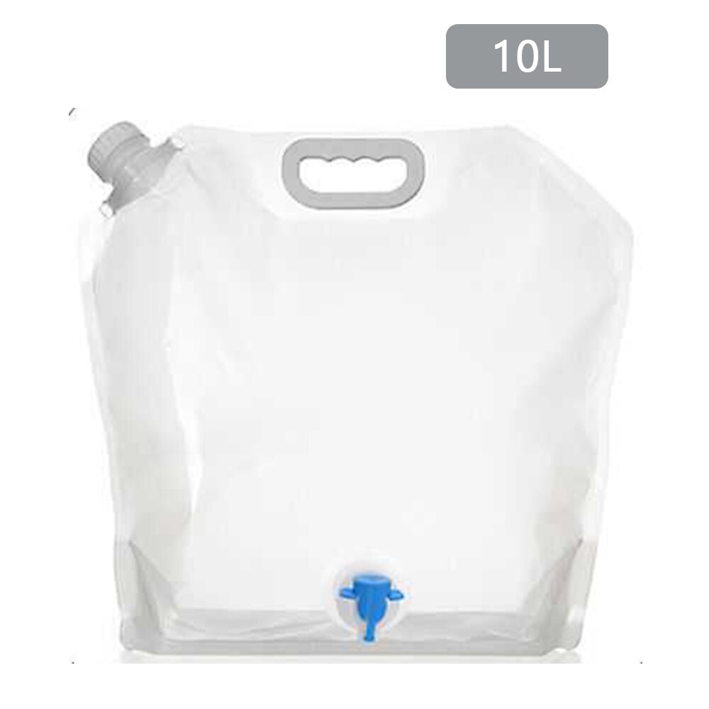 10L Water Tank Outdoor Water Bag Outdoor Camping Wandelen Sap Melk Bier Verpakking Zak Picknick Drinken Opvouwbare Water Emmer: 10L White