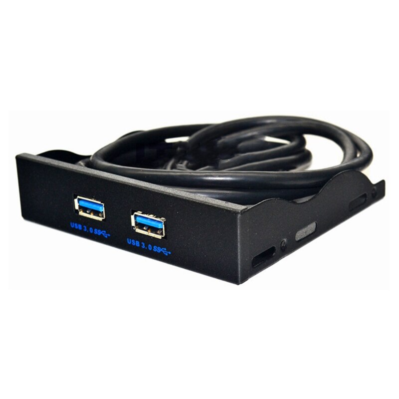 USB3.0 Diskettestation Voorpaneel 3.5 Inch 19PIN Om USB3.0 Dual Port Diy Uitbreiding Een Voor Twee