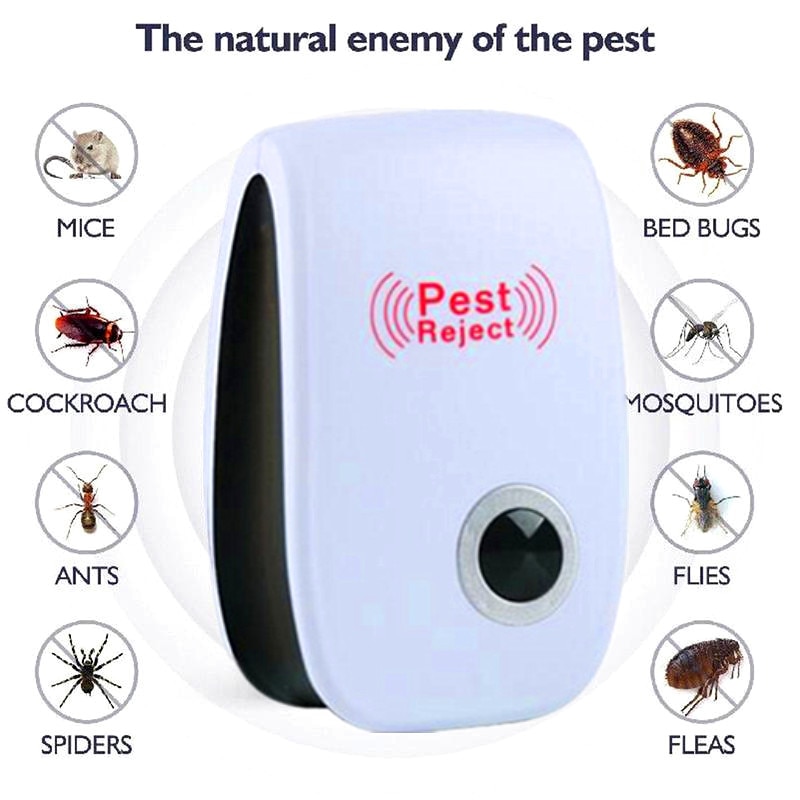1 - 6 PCS Pest Reject Ultrasound Mouse Cockroach Repeller Device Insect Rats Spiders Mosquito Killer Pest Control Household Pest