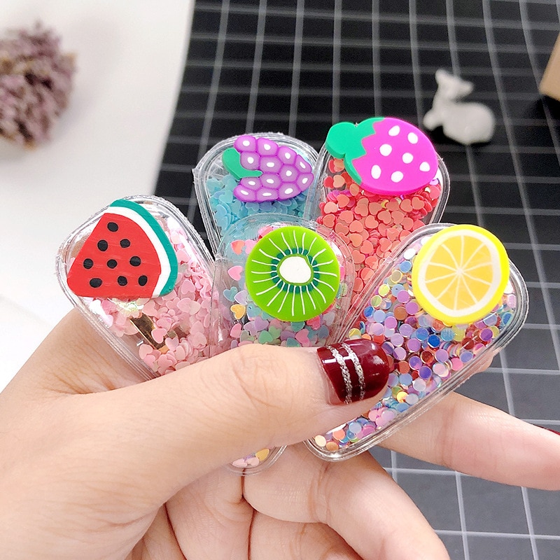 3/5pcs Baby Cute Color Fruit Hairclip Head Jewelry -shaped Clip Baby Hairpin Kids Headwear Girl Headdress Hair Accessories