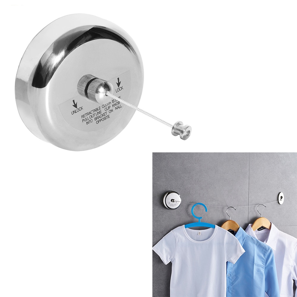 Retractable Clothesline| Indoor And Outdoor Heavy Duty Clothes Dryer Easy Installation| Good For Wet Or Dry Clothes