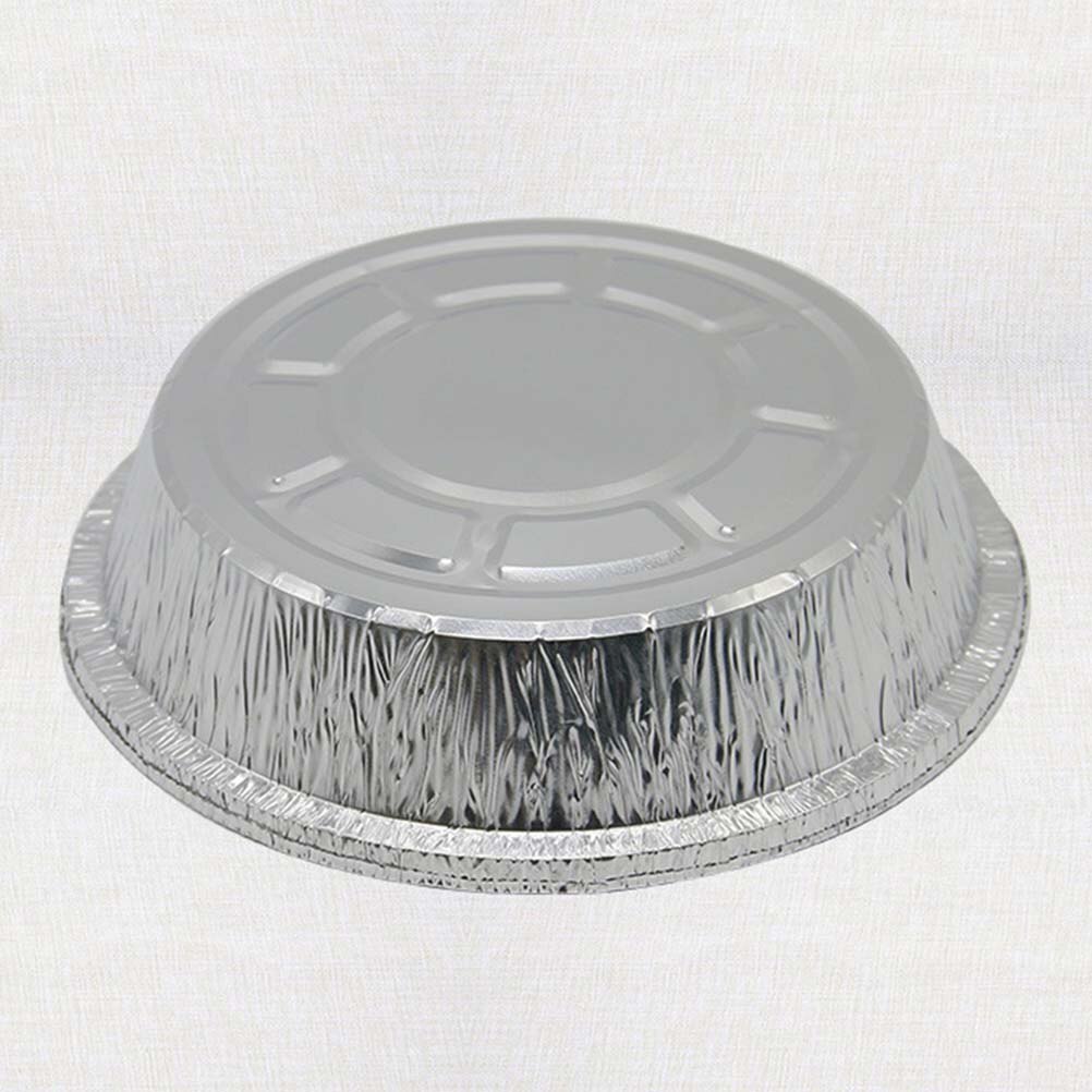 50 stuks 120ML Tin Folie Bowls Aluminiumfolie Ronde Wegwerp BBQ Lade Pie Pannen voor Zelfgemaakte Taarten Taarten- 8x3.7cm (Zonder Deksel)