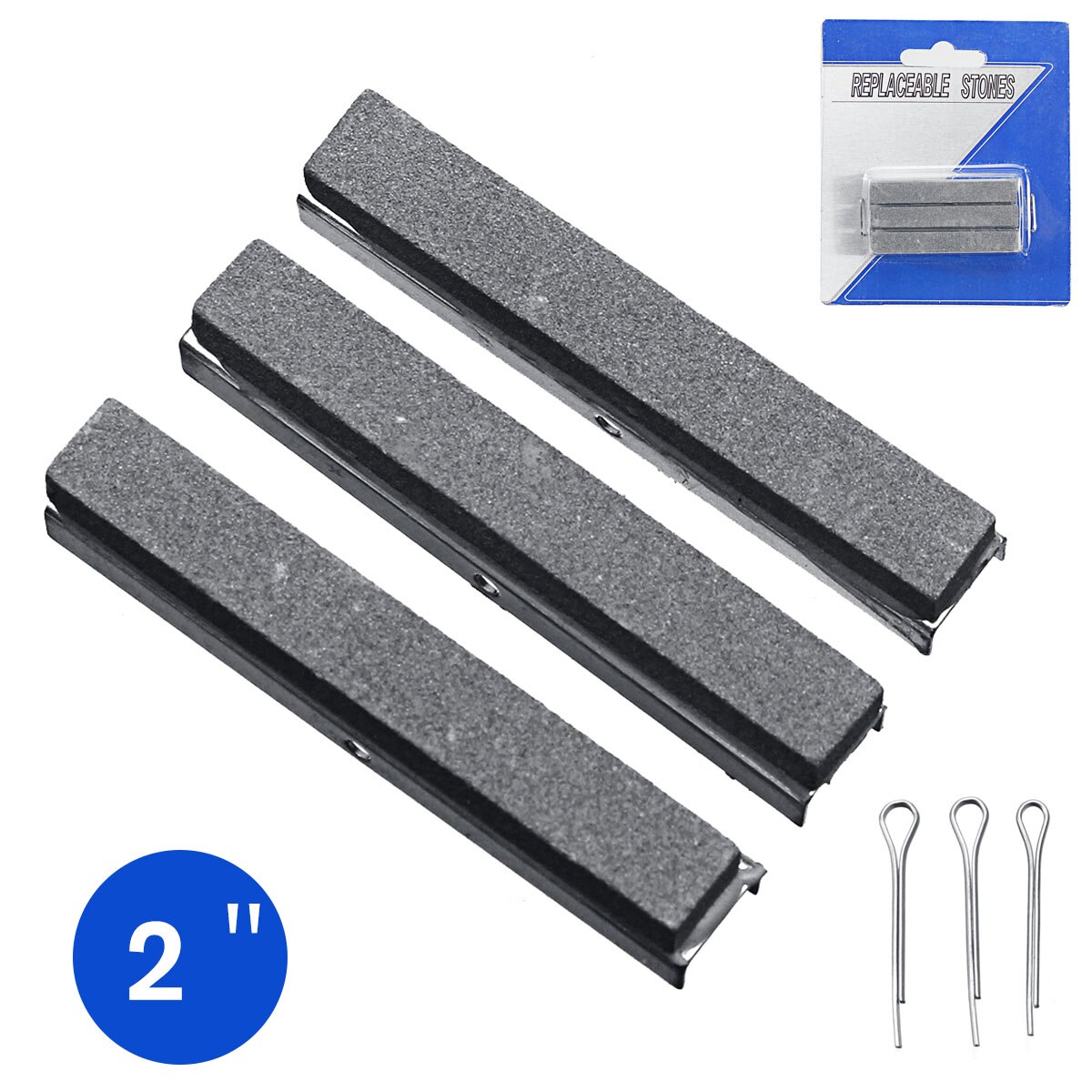 3pcs/set Hone Replaceable Stones for Brake Piston Engine Cylinder Hone Tool Replacement Stone 1.125/2/3/4inch 4 Size: 2inch