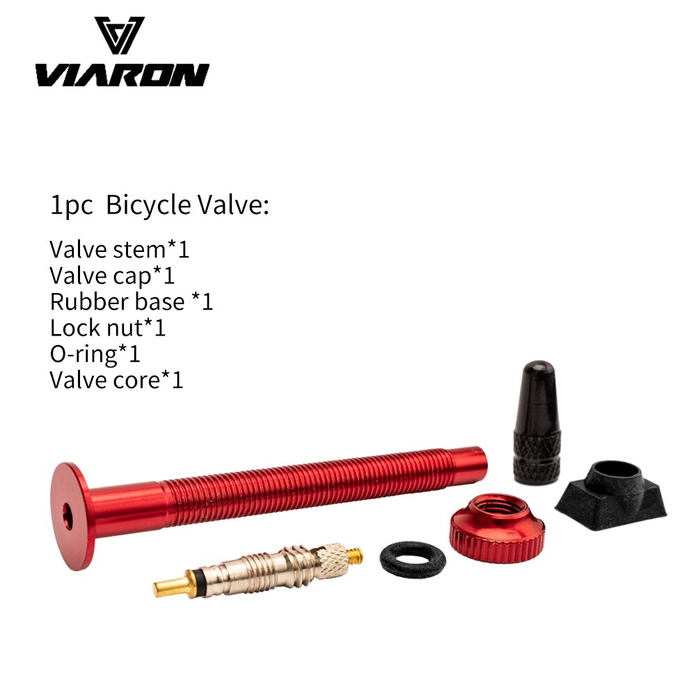 VIARON 2PCS 40/60mm Fahrrad F/V prasta Tubeless Reifen Ventil Rennrad MTB Reifen Luft ventil Legierung Ventil Kappe Für fahrrad Teile