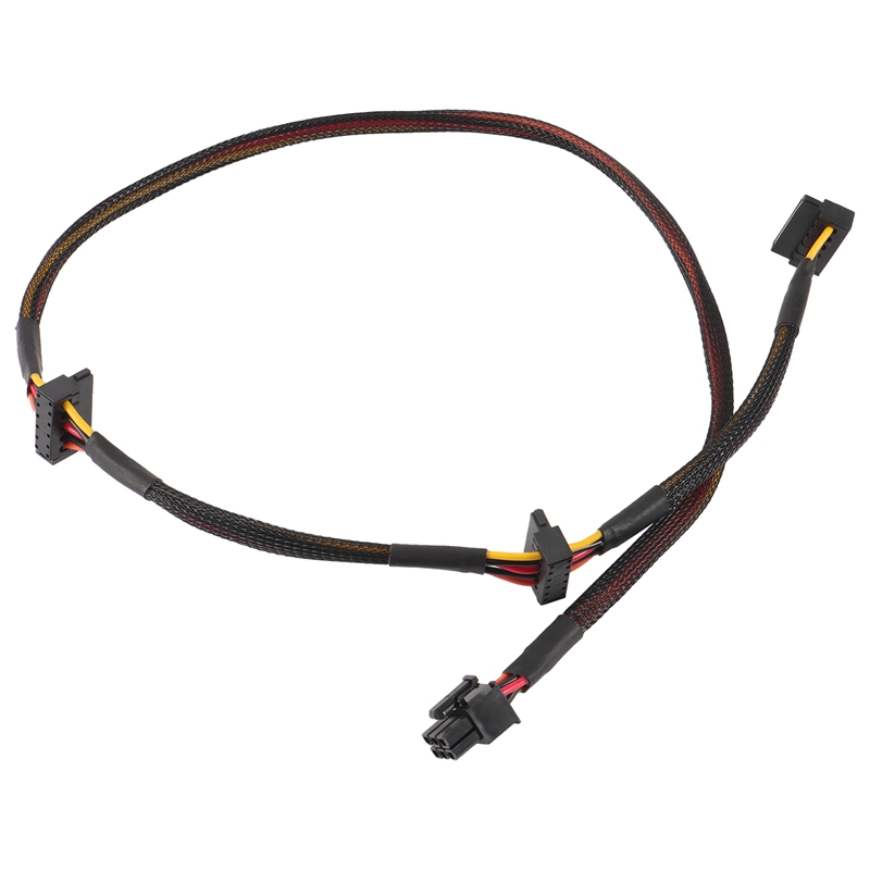 Modular PSU 6Pin to 3-Port SATA Power Cable 18AWG Wire 80cm for Antec NP TP ECO Series
