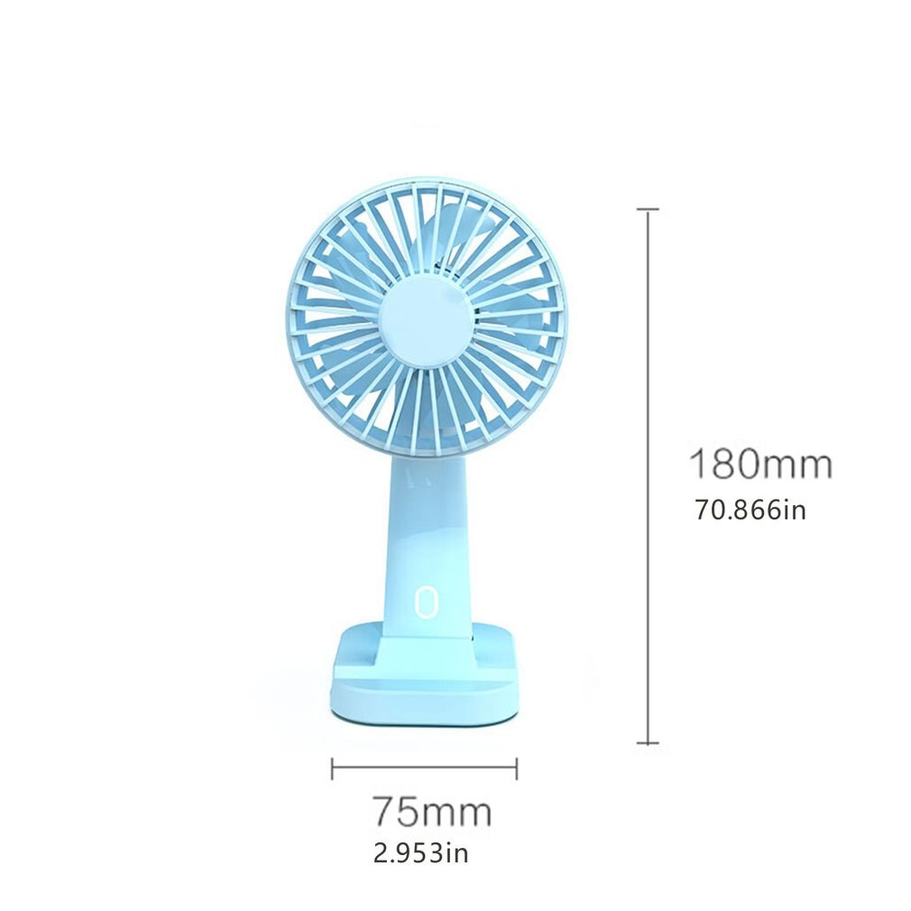 Handheld Usb Opladen Multi-Hoek Gratis Aanpassing Ventilator Draagbare Kleine Ventilator Met Mobiele Telefoon Stand Functie