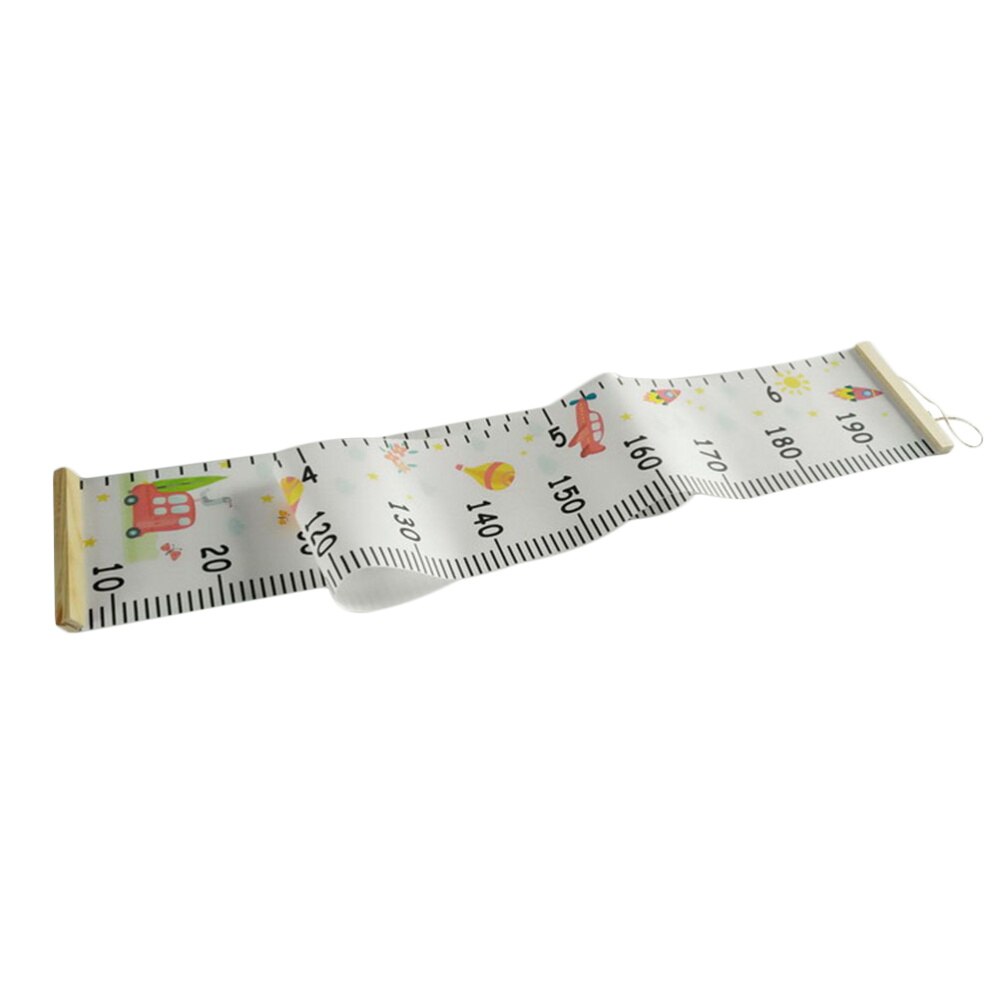 Vägg linjal tillväxt diagram höjd tillväxt diagram trä och canvas baby tillväxt diagram för barnkammare sovrum väggdekor (färgglad patte