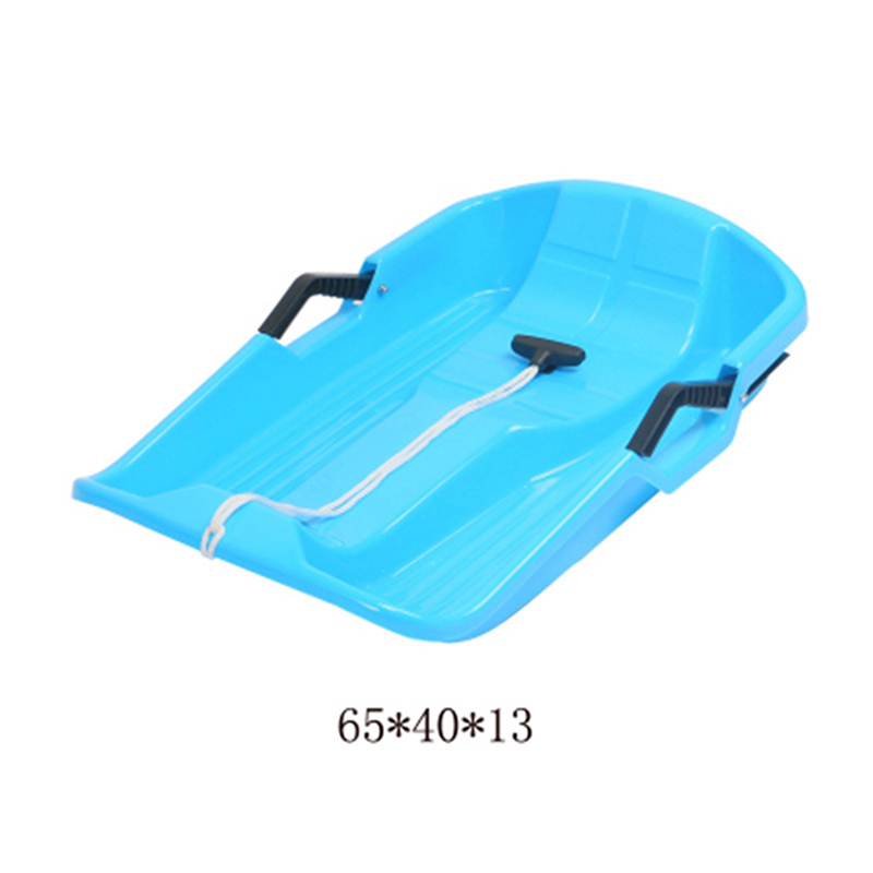 1PC Durable 65x40cm Snow Sled Heavy Duty Sledge Winter Toy Flyer Sleigh Great: white