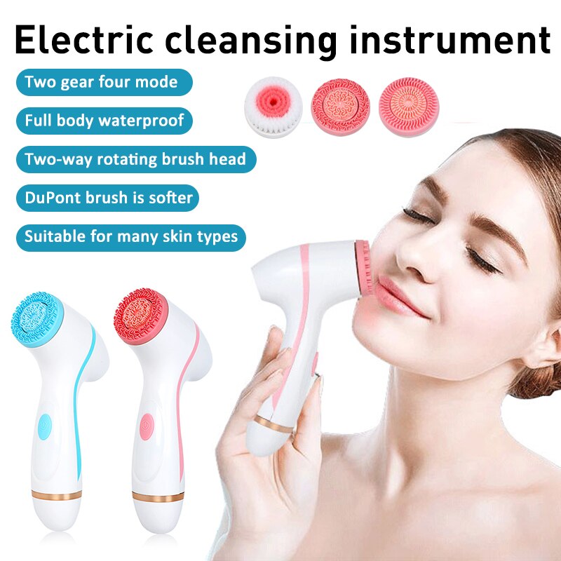 Brosse nettoyante visage Spin brosse ensemble système de Spa du visage pour le nettoyage en profondeur de la peau enlever les points noirs