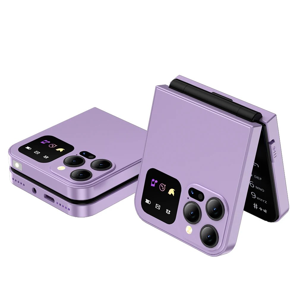 Servo a50 pro dobrável telefone móvel automático rádio fm chamada registro velocidade dial voz mágica dupla sim gsm desbloqueado celular 2.4 "tipo-c: Vermelho