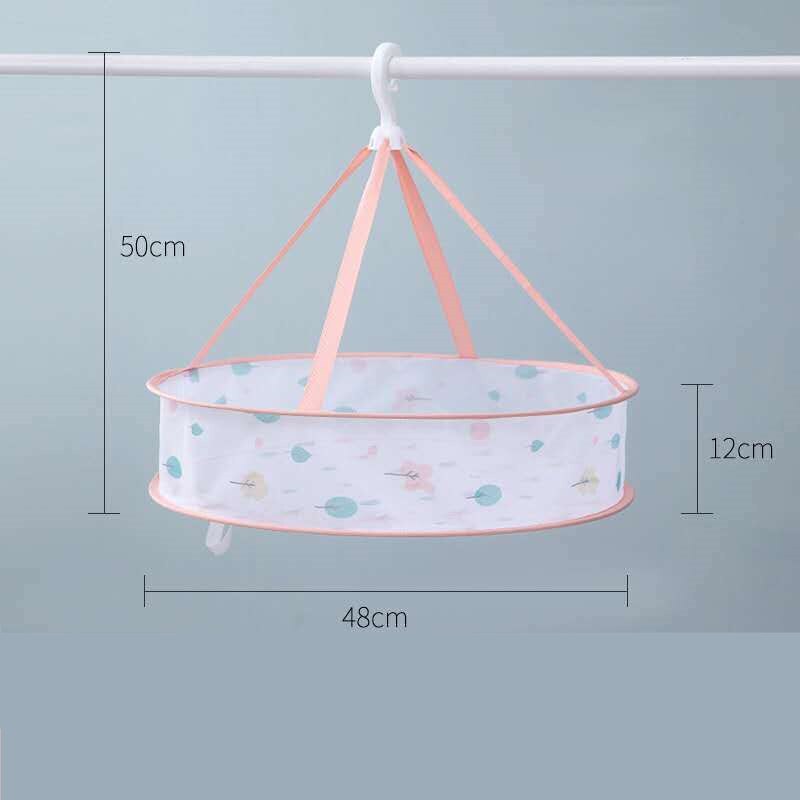 Cartoon Style Clothes Laundry Drying Net Single Double Layer Underwear Drying Basket Round Sweater Socks Drying Net Windproof