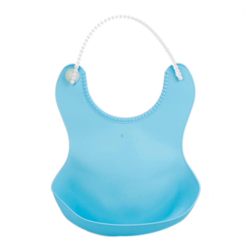 Silicagel Slabbers Burp Doeken Zuigelingen Speeksel Blok baberos Bib waterdicht bebe Jongens Meisjes Pasgeborenen Voeden slabbetjes: Sky Blue