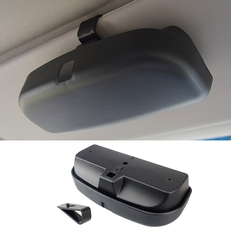 Car Holder for Glasses Multifunctional Eyeglass Case Box Universal Sunglasses Holder Car Accessories Auto Glasses Case Holder: black