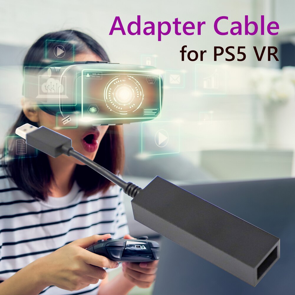 Adapter Cable Mini Camera Adapter for PS5 VR to Female PS5 Cable for Sony PlayStation PS4 Connector