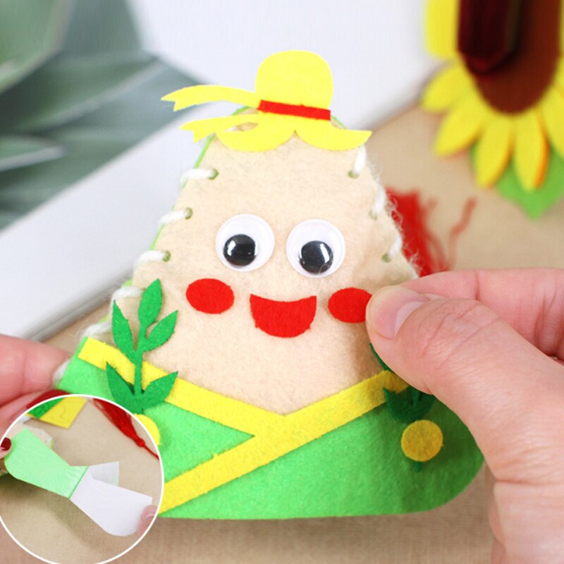 Sz Stoom Kinderen Handgemaakte Non-Woven Zakje Kid Ambachtelijke Speelgoed Diy Materialen Pakket Kleuterschool Diy Zakjes Hangen Decoratie Speelgoed