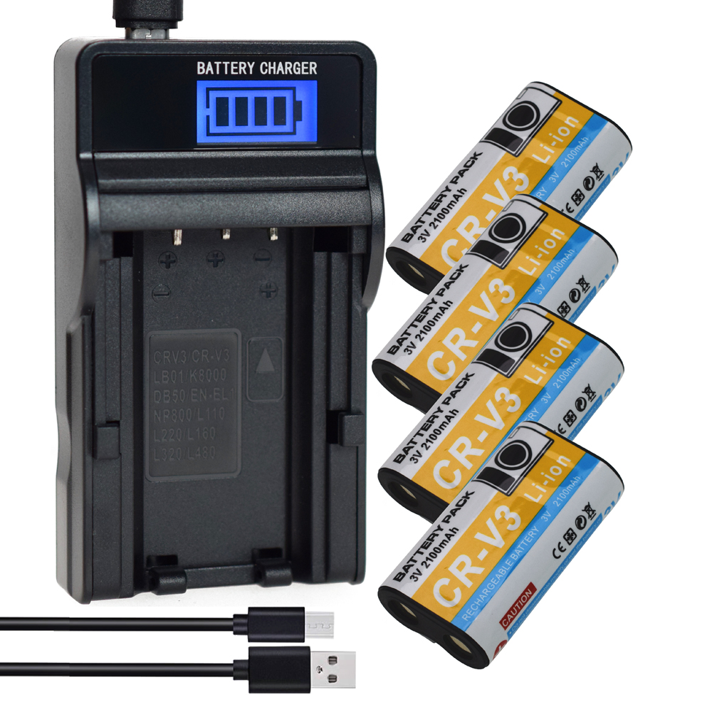 Batterie CR-V3 CR V3 CRV3 + chargeur LCD pour Kodak Z710, Z740, Z885, Z1275, CR-V3P, CRV3L: Autre