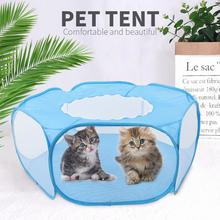 Guinea Pig Cage Pop Open Tent Small Animals Breathable Portable Exercise Fence Pet Playpen Outdoor/Indoor Yard Cage Transparent