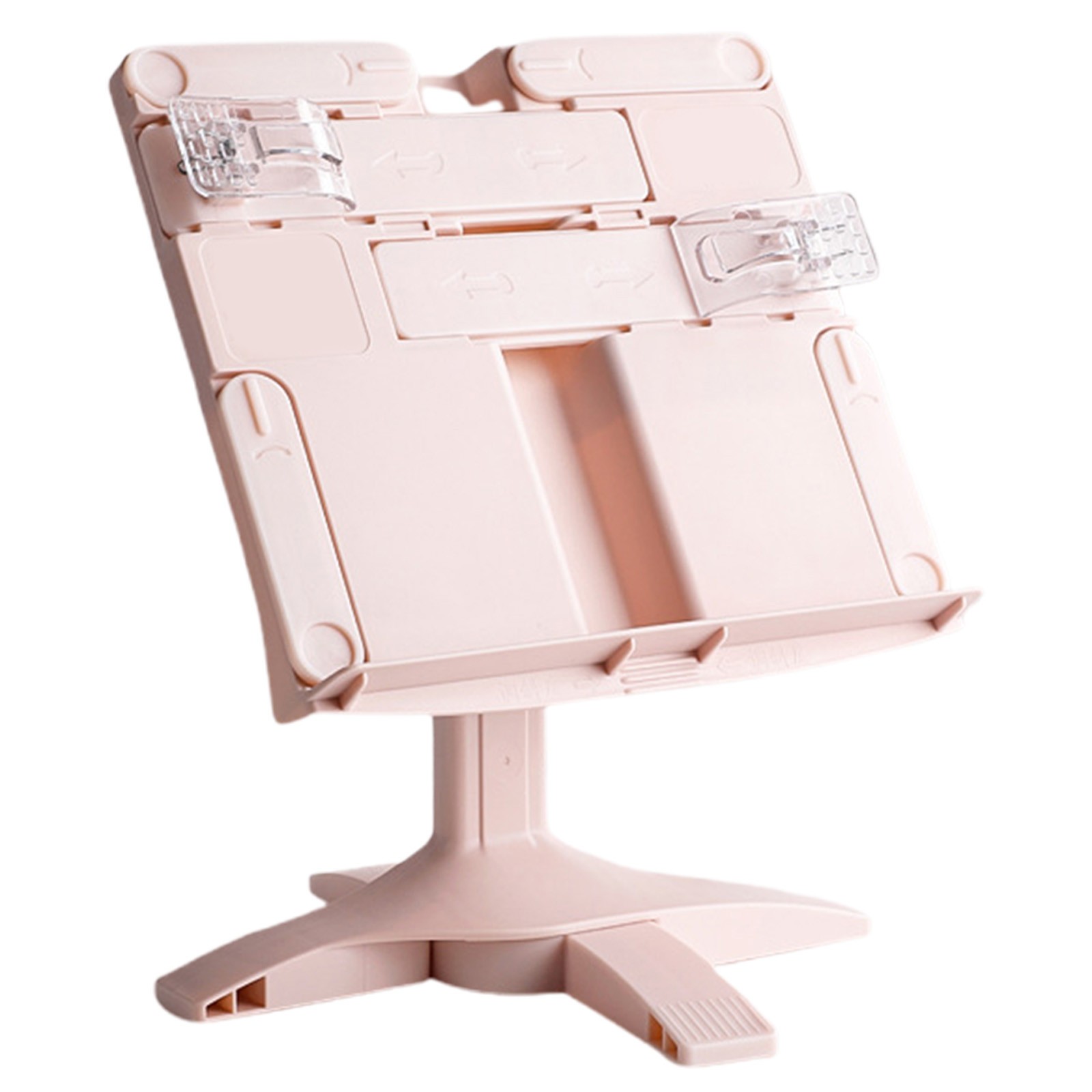 Plastic verstelbare leesboekenplank Draagbare multifunctionele telefoon onbetaalde ondersteuning Houder Bureauopslag Boekaccessoires: Roze