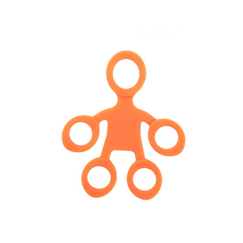 Anillo de silicona con agarre para dedo, ejercitador antiestrés, banda de resistencia, estirador de Fitness, 3 niveles, juguete sensorial para el autismo, TDAH: 1pc orange