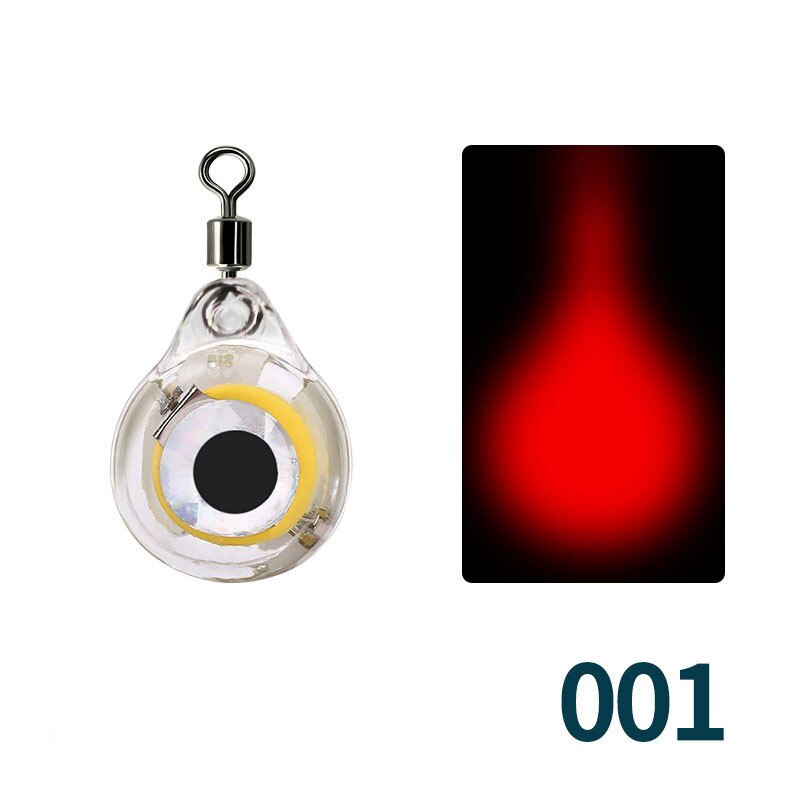 Fiskeri lokke lys led lommelygte lysende dybt lys agn blinker undervands øje form fiske agn lampe tilbehør: 1
