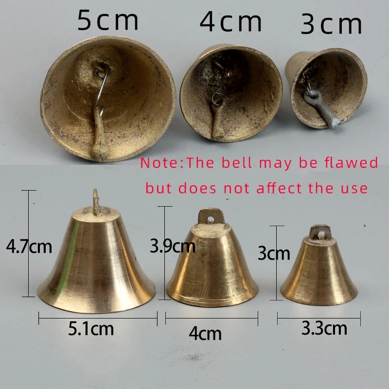Cascabeles de cobre grueso para ganado, ovejas y caballos de vaca, antiguo, para evitar la pérdida de cascabel de aleación de Zinc, 1 unidad