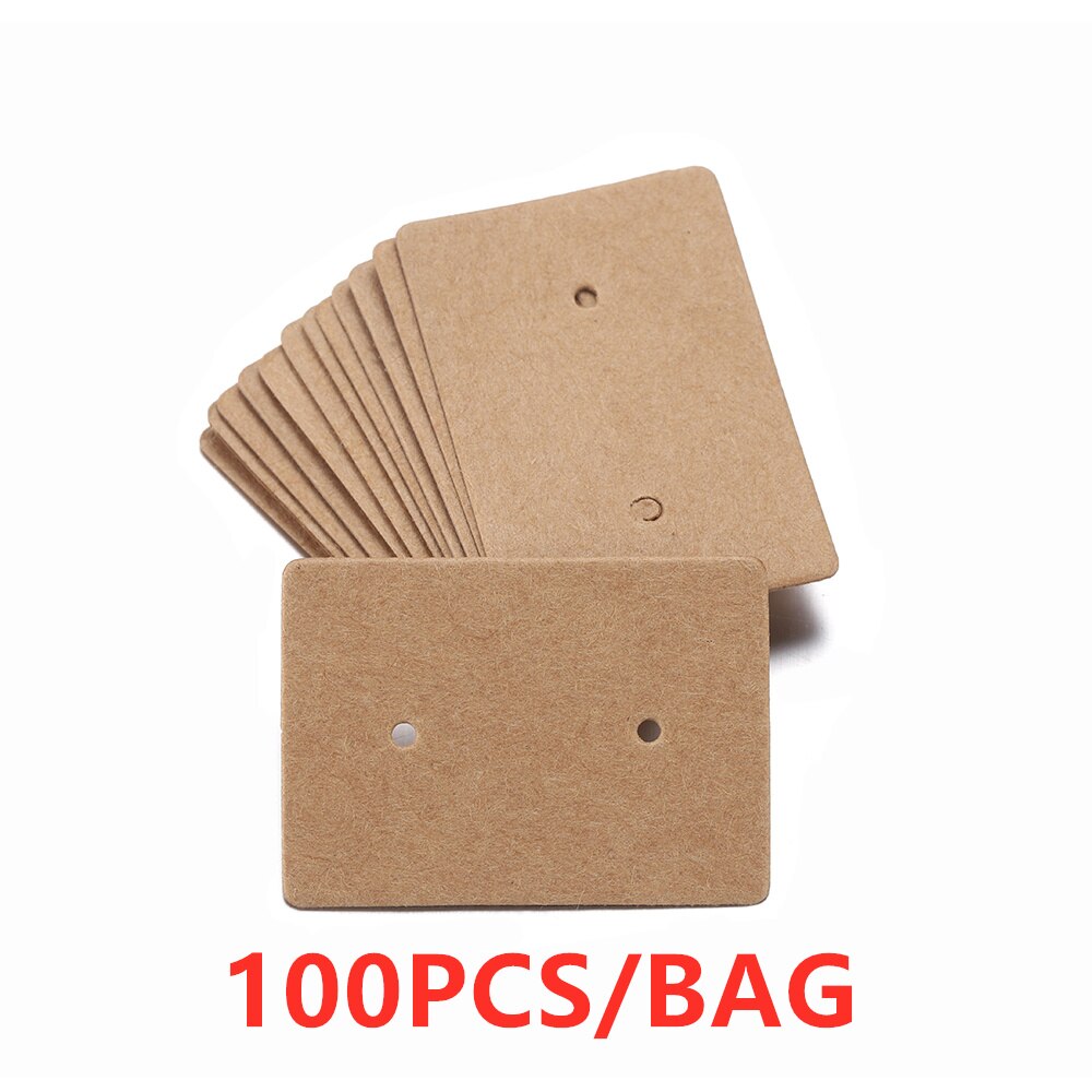 100Pcs/Lot Earrings Display Cards Cardboard Earring Packaging Hang Tag Card Ear Studs Paper Card for Jewelry Accessories: 7