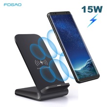 Fdgao 15W Qi Wireless Charger Stand Charging Dock Station Telefoon Fast Charger Voor Iphone 11 Pro Xs Max Xr samsung S10 S9 Note 10