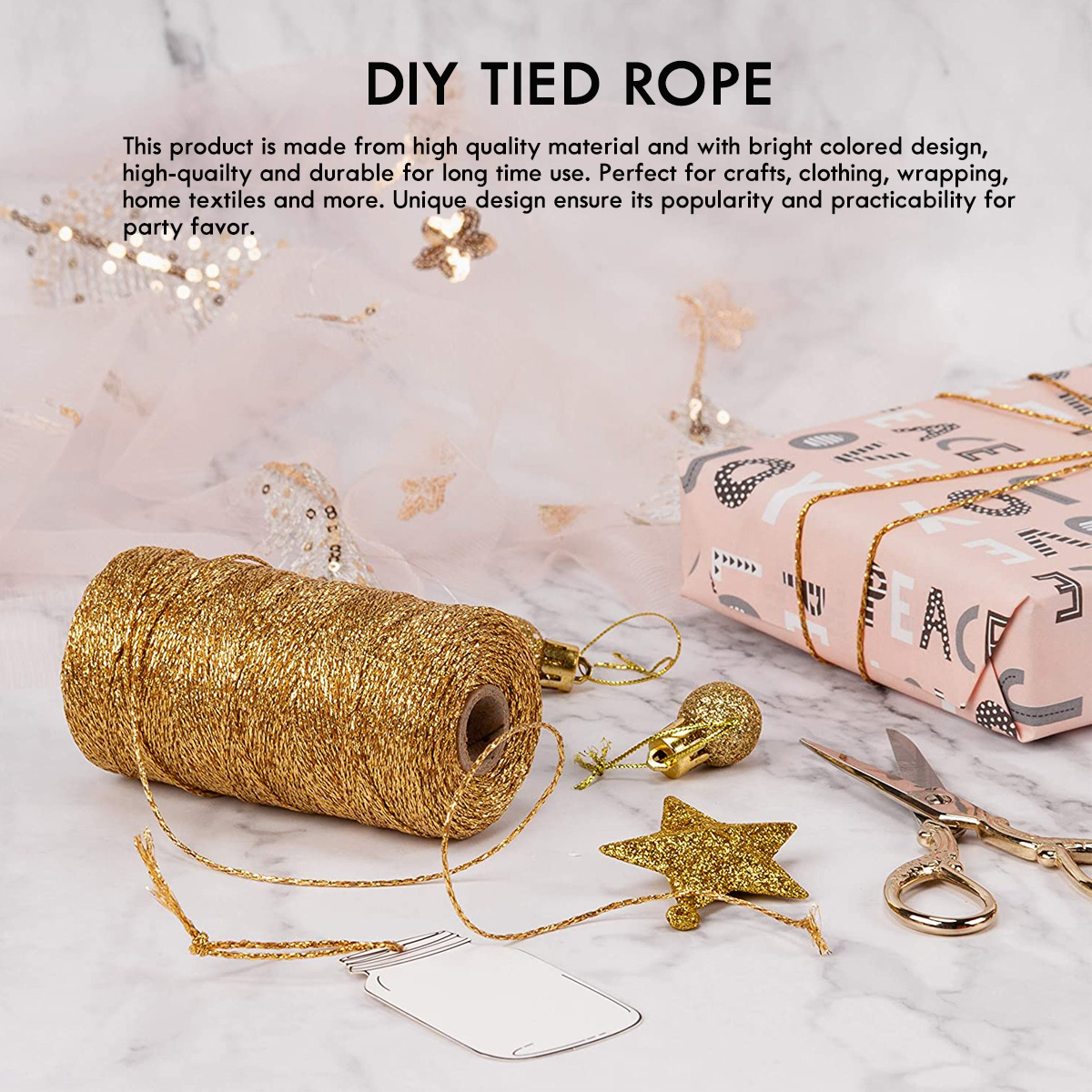 1 Roll DIY Tied Rope Chic Exquisite Decorative Rop... – Vicedeal