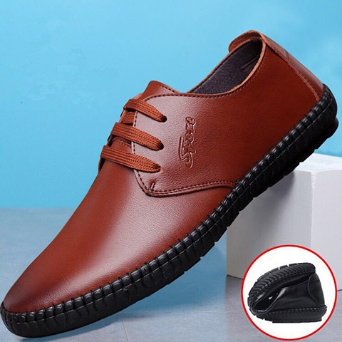 zapatos de cuero para hombre zapatillas de deporte al aire libre para hombre mocasines de hombre Zapatos de para hombre zapatos de cuero casuales para hombres planos: brown / EU44(US 10)